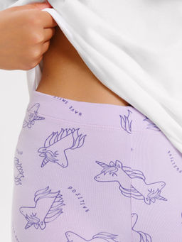 Легинсы для девочек в сиреневом цвете с единорогами - Mark formelle фото 4