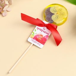 Леденец с цветком внутри Ты прекрасна, вкус: экзотика, БЕЗ САХАРА, 25 г. - Simaland фото 2