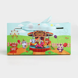 Цена за 5 шт. Коробка подарочная «Зверята», 20×9.5×7.5 см