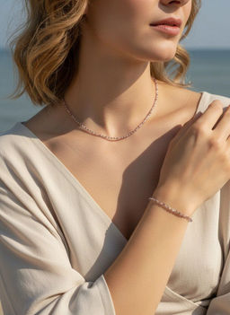 Комплект из натуральных камней и кристаллов