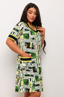 Халат женский из кулирки Марфа цитрусовый микс - Амадэль фото 17