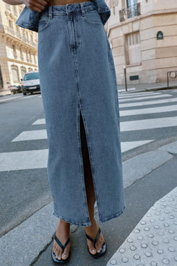 Z1975 DENIM CROSSOVER MIDI SKIRT - Zara фото 20