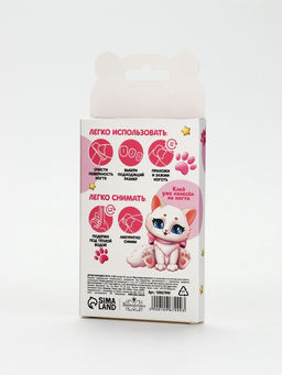 Детские накладные ногти «Котик», 12 шт.