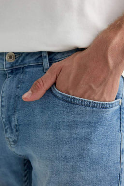 Джинсовые брюки Sergio Regular Fit Normal Mold с нормальной талией и зауженными штанинами - Defacto фото 5