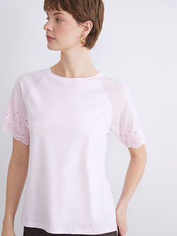 Bisiklet Yaka Ajurlu Bluz