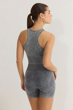 Trendyolmilla Lacivert Seamless/Dikissiz Crop Y?kamal? Halter Yaka Orme Spor Ust/Bluz THMSS23SS00004  фото 5