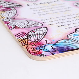 Доска разделочная сувенирная Дарим Красиво «С 8 марта! Стихи», дерево, 27×18 см, разноцветная