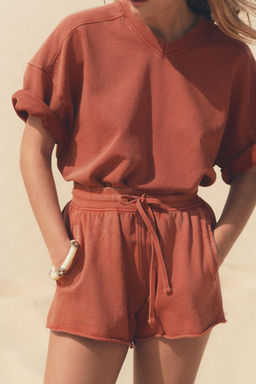 FADED-EFFECT FLEECE SHORTS - Zara фото 29