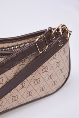 Bej Desenli Ayarlanabilir Ask?l? Kad?n Mini City Omuz Canta TAKSS25OC00057