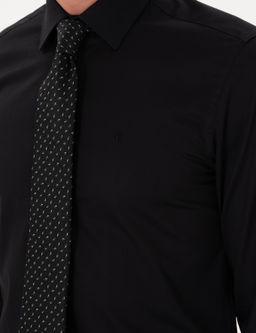 Siyah Slim Fit Uzun Kollu Basic G_mlek - Cacharel фото 7