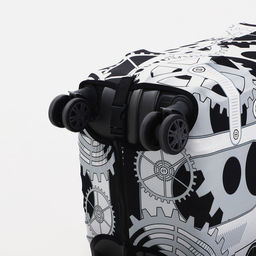 Чехол на чемодан 20, цвет чёрный/серый - Simaland фото 6