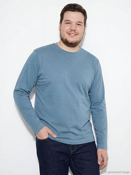 Bisiklet Yaka Uzun Kollu Erkek Ti??rt