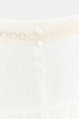 TOP GASA TIRANTES BORDADOS / Crudo - Zara фото 7