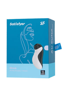 Вакуум-волновой бесконтактный стимулятор клитора Satisfyer Orca, силикон, черный, 11,5 см.  фото 8