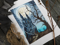 Набор для вышивания PANNA Золотая серия ZU-7323 Мрачный замок 23 х 33 см