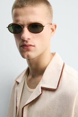 CAMISA RELAXED FIT VIVOS CONTRASTE / Crudo - Zara фото 5