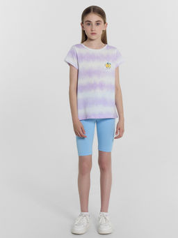 Футболка для девочек сиреневая в технике тай-дай - Mark formelle фото 3