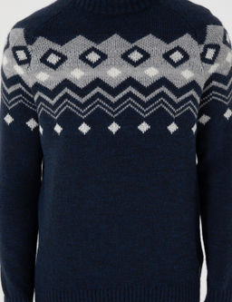 Lacivert Slim Fit Yar_m Bal_k__ Yaka Triko Kazak - Pierre cardin фото 6