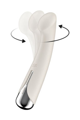 Вибратор для точки G с ротацией Satisfyer Spinning G-Spot 1, силикон, бежевый, 16,8 см