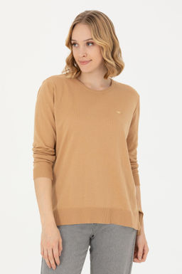 Женский базовый свитер песочного цвета - U.s. polo assn фото 17