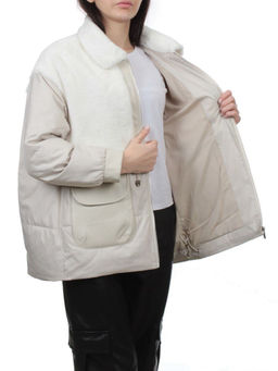 H24-223 LT. BEIGE Куртка демисезонная женская (100 гр. холлофайбер) - Fashion фото 7