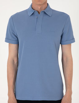 Mavi Slim Fit %100 Pamuk K_vr_lmaz Amerikan Pike Polo Yaka Basic Ti__rt
