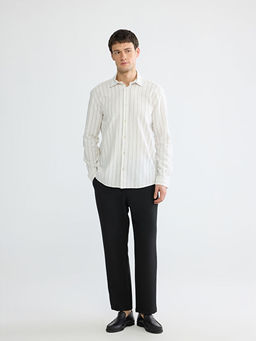 Regular Fit ?izgili Arm?rl? Erkek G?mlek