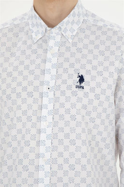 Мужская темно-синяя рубашка с длинным рукавом - U.s. polo assn фото 7