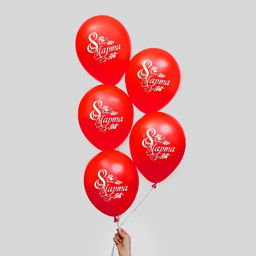 Воздушные шары латексные 12 8 Марта, 5 шт. - Страна карнавалия фото 2