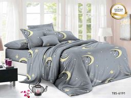 Постельное белье - Полисатин Полночь 6191 2-спальный с Евро простыней (молния) - Luteks фото 2