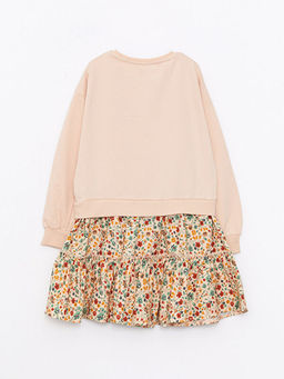 Bisiklet Yaka Bask?l? Uzun Kollu K?z ?ocuk Elbise - Waikiki фото 2