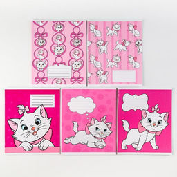 Цена за 10 шт. Тетрадь в клетку 12 листов, 5 видов МИКС, обложка мелованный картон, Коты Аристократы