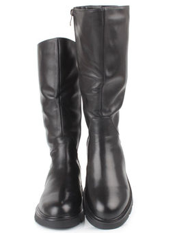 Z4215M BLACK Сапоги зимние женские (натуральная кожа, натуральный мех)