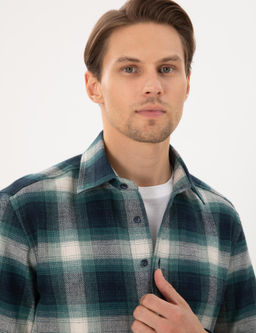 Ye_il Regular Fit Uzun Kollu Oduncu G_mlek - Pierre cardin фото 2