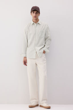 Camisa en mezcla de lino Regular Fit - H&m фото 7