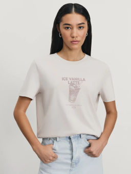 Футболка с принтом из хлопка / Zarina