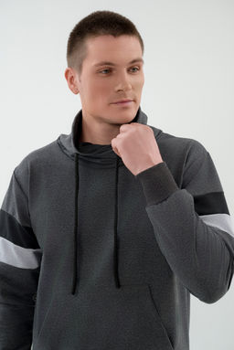 Толстовка мужская из футера Оскар темно-серый макси - Амадэль фото 4