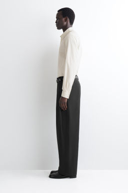 PANTAL?N WIDE LEG DE ALGOD?N CON DETALLE PLISADO - H&m фото 5