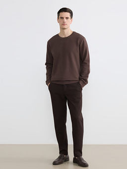 Bisiklet Yaka Uzun Kollu Fitilli Erkek Sweatshirt