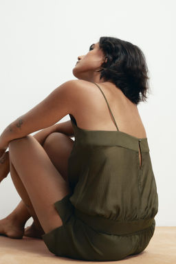 100% SILK STRAPPY TOP - Zara фото 6