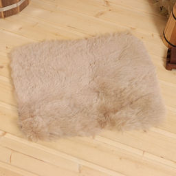 Коврик для бани с овчиной, коричневый 40х30 см - Simaland фото 3