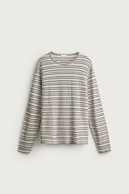 CAMISETA RAYAS VISCOSA - LINO / rayas - Zara фото 8