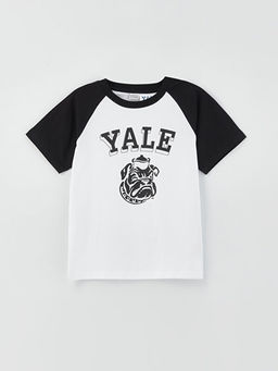 Rahat Kal?p Bisiklet Yaka Yale University Bask?l? Erkek ?ocuk Ti??rt
