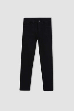 Джинсовые школьные брюки узкого кроя для мальчиков - Defacto фото 6