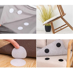 Цена за 5 шт. Набор липучек на клеевой основе, 2 × 2 см, 10 шт, цвет белый