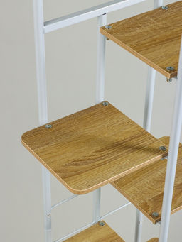 Подставка для цветов Greengo, 6 полок, 36×23×106 см, напольная, каркас металл, полки МДФ, белая