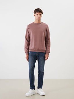 Bisiklet Yaka Erkek Sweatshirt