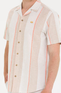 U. S. Polo Assn / Мужская рубашка Camel с коротким рукавом - U.s. polo assn фото 6