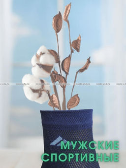 Цена за 10 пар. ЮстаТекс носки мужские укороченные спортивные 1с19 сетка синие