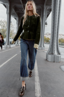 Z1975 WIDE-LEG CROPPED HIGH-WAIST JEANS